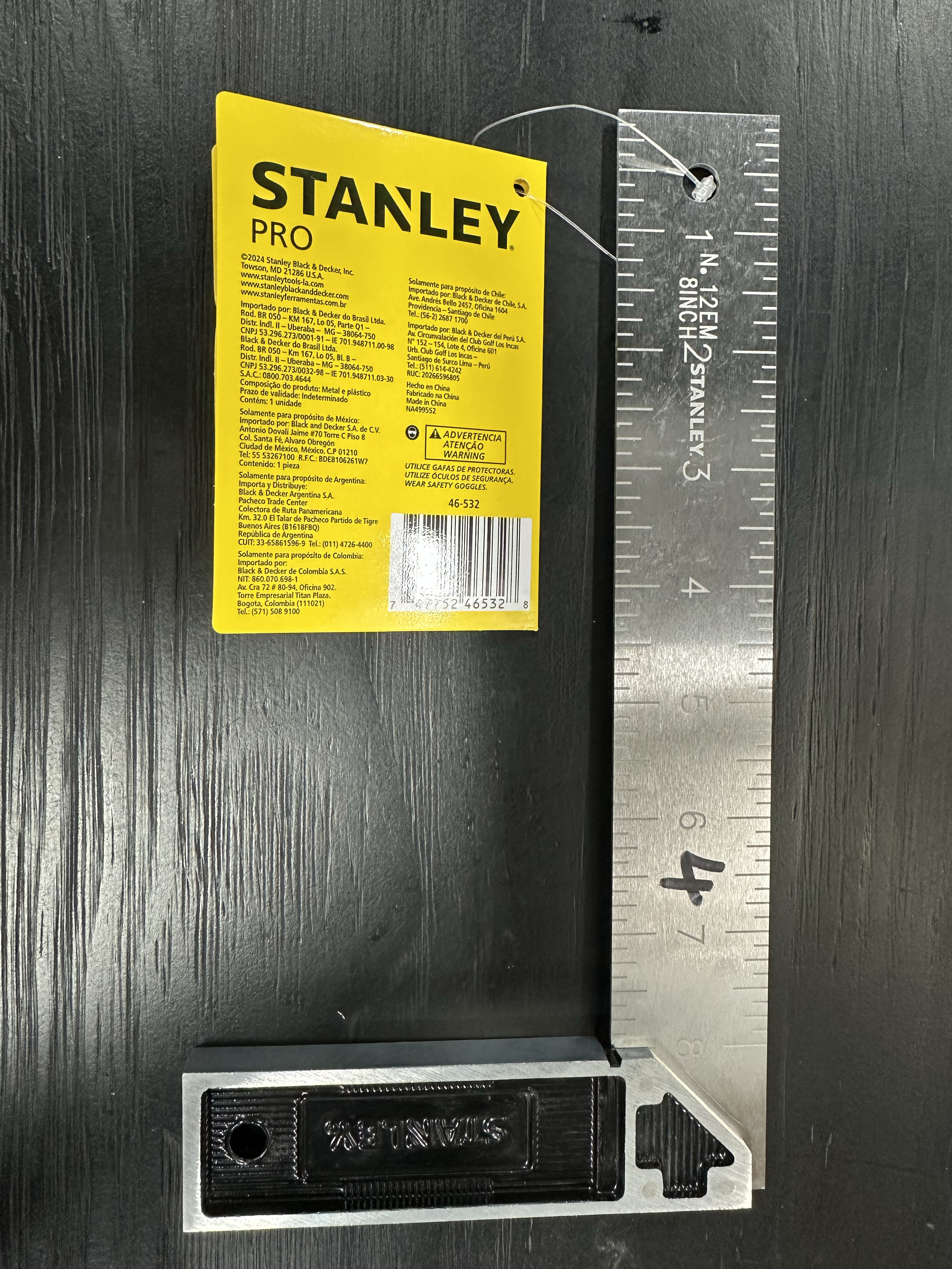 Zinc base try square