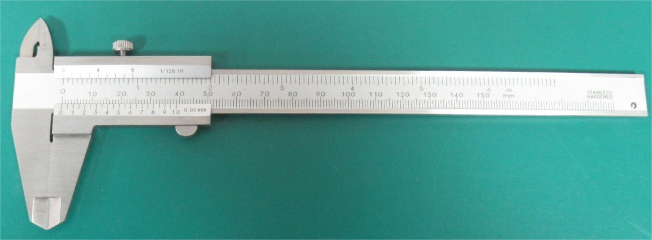 Stainless steel pocket vernier caliper with locking screw